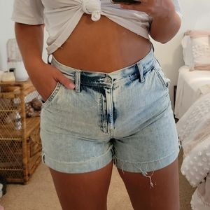 AE High Waisted Jean Mom Shorts